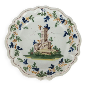 Antique majolica plate, Pavia, Italy, 18th century