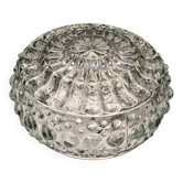 Round ceiling light or wall light in molded glass