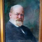 Pastel painting of a 19th century man's portrait