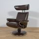Ergonomic Lounge Chair with Ottoman Model from Ekornes Stressless, 2000s, Set of 2