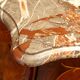 Commode ancienne baroque en noyer et marbre, Italie, XXe siècle