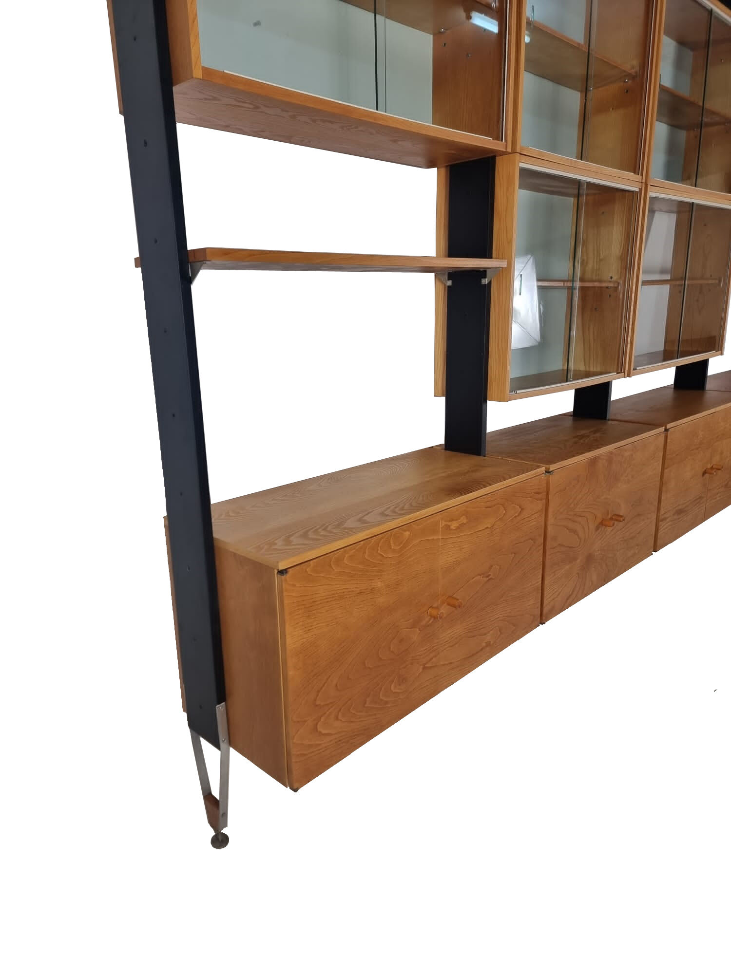 Unité murale modulaire vintage par Jitona, années 1960, ensemble de 4