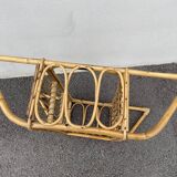 Vintage rattan wall shelf