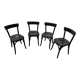 Set de 4 chaises bistrot noires