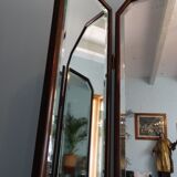 Triptych mirror 1900 with beveled mirrors, 88/42 x 68 cm
