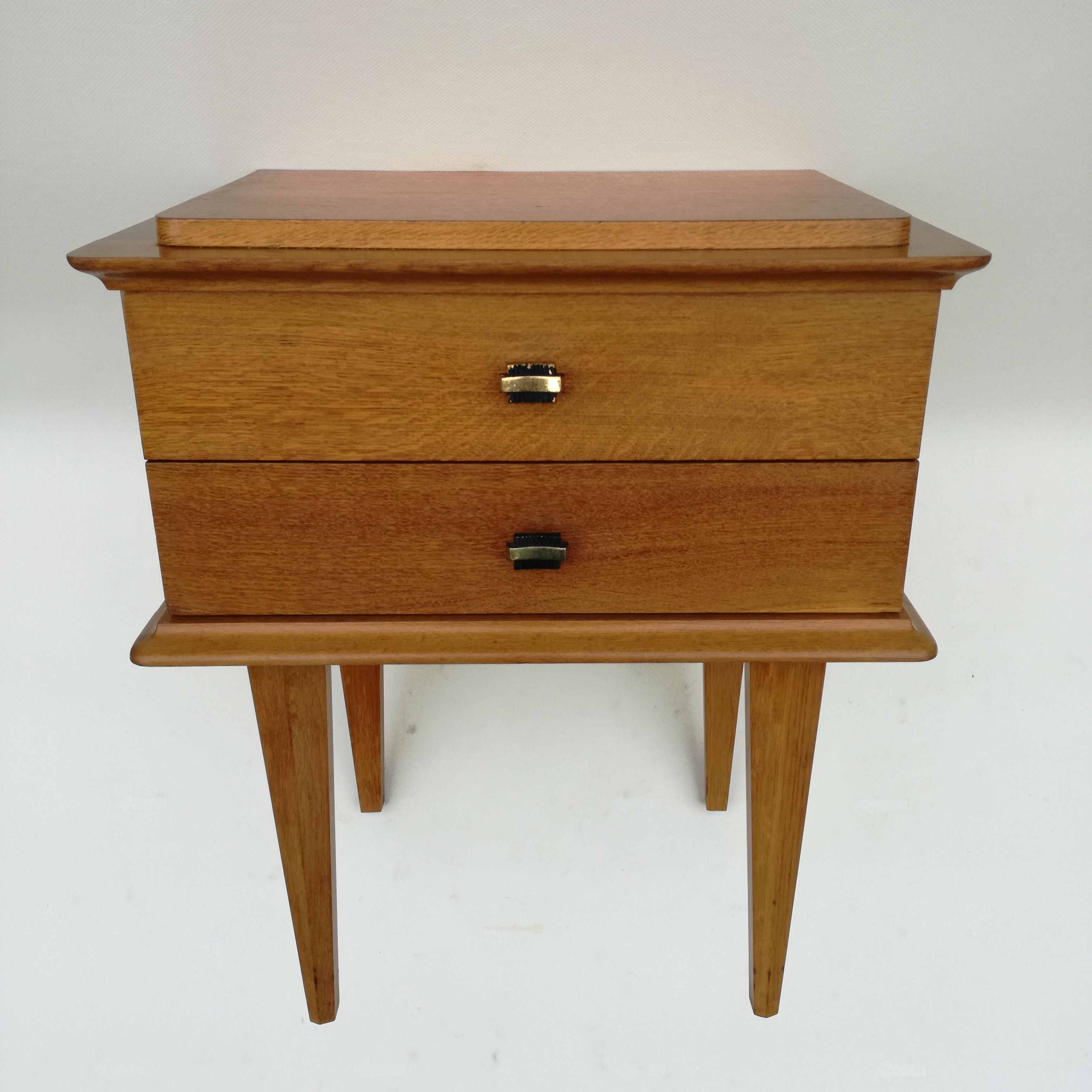 French wooden bedside 1950