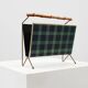 Mid-Century Modern Magazine holder with Bamboo Handle, Belgium 1960s