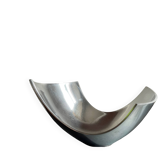 Vintage polished metal fruit bowl