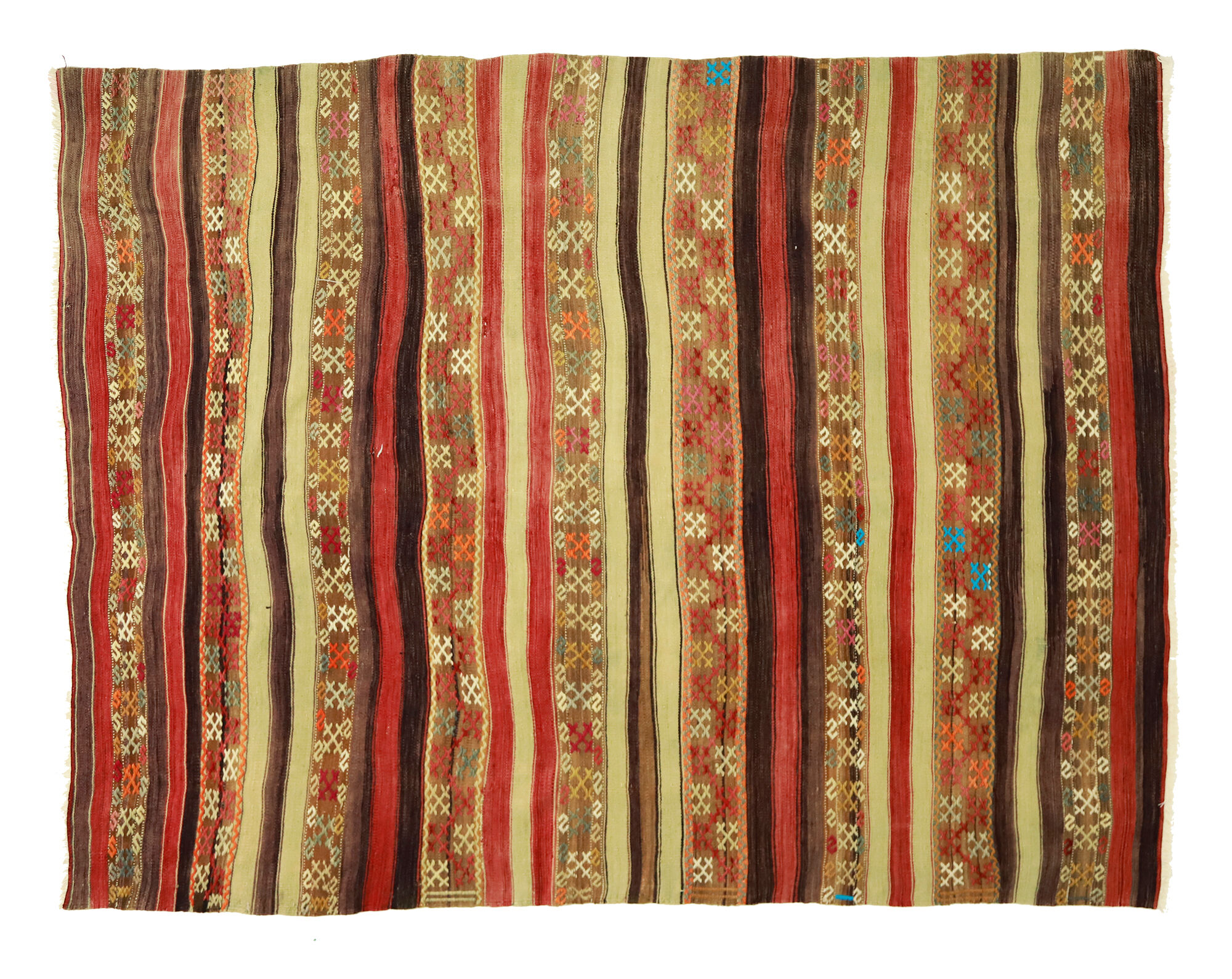 Anatolian handmade kilim rug 216 cm x 160 cm
