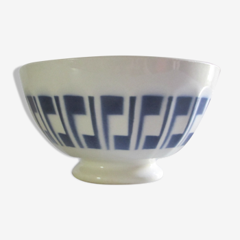 Blue stencil bowl
