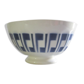 Blue stencil bowl