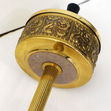 Standing ashtray, onyx & brass