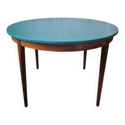 Table ronde extensible ovale en teck