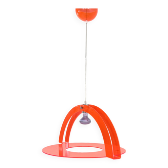 Fluo Pink Pendant Lamp by ALT Lucialternative, 1990
