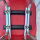 4 vintage Lafargue kitchen chairs in faux leather and chrome