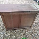 Low oak and wrought iron sideboard 18th/19th century