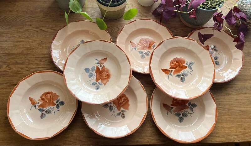 Deep plates earthenware Digoin Sarreguemines