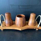 Vintage Olive Wood Pepper Salt