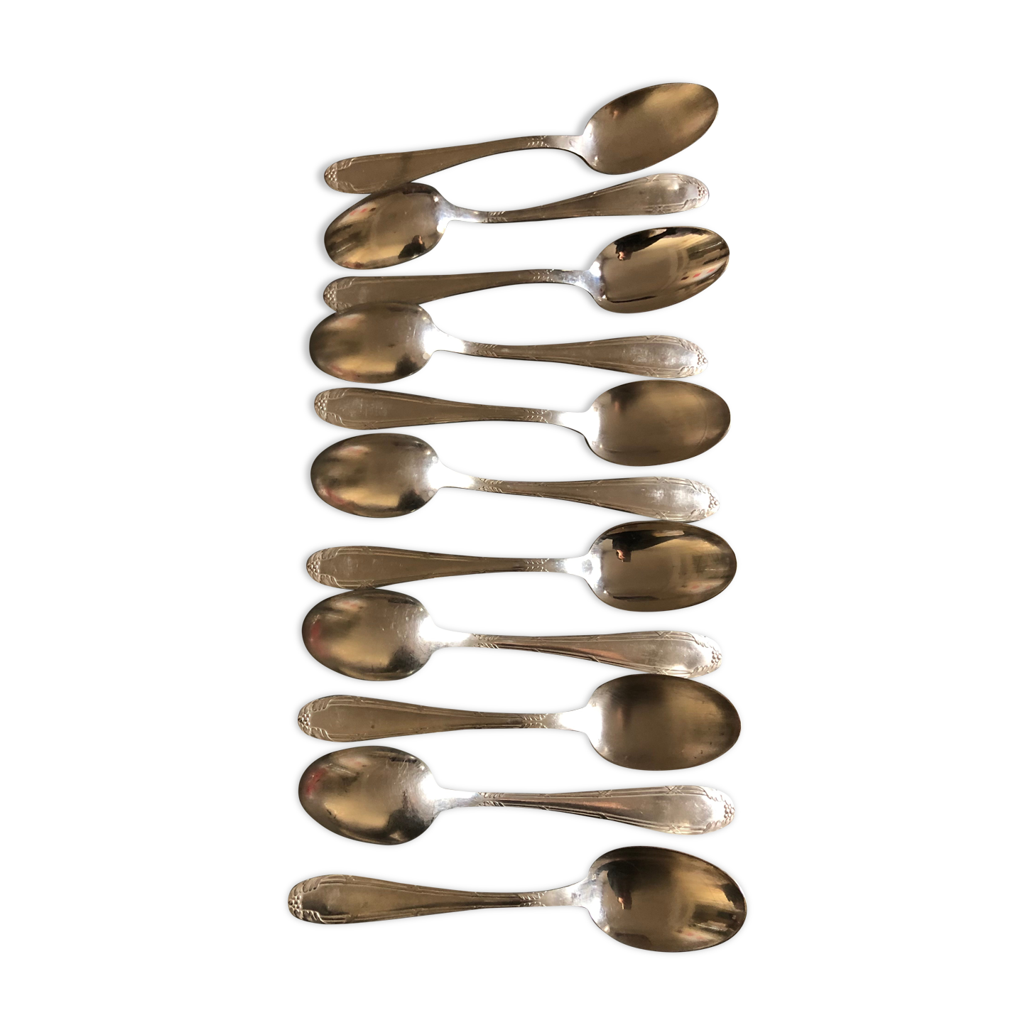 Silver metal spoons