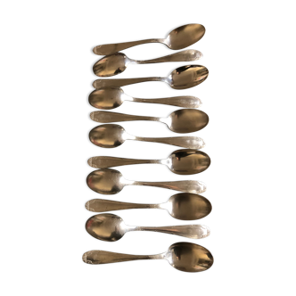 Silver metal spoons