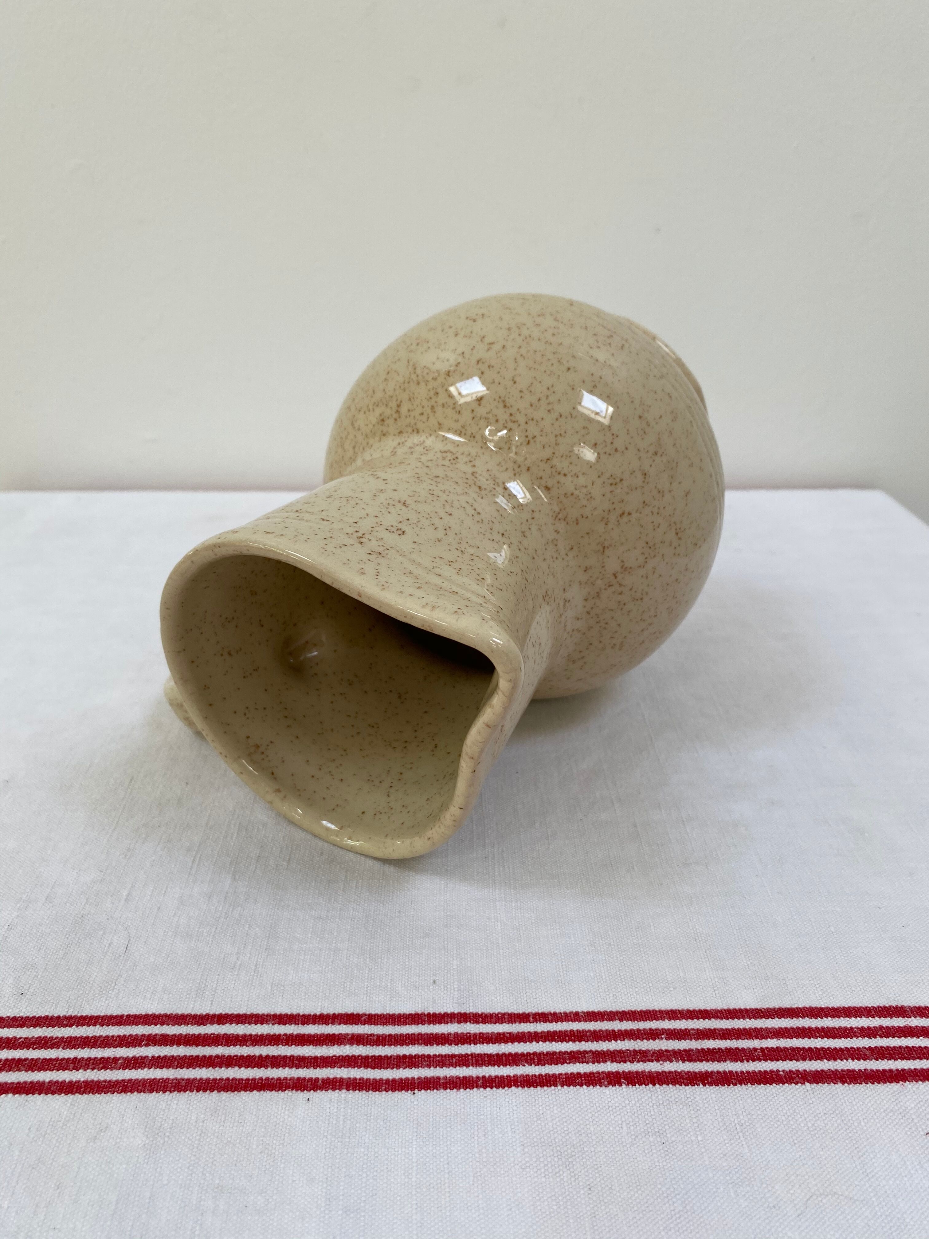 Speckled ceramic vase pitcher