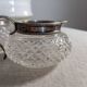 Creamer and jam maker in diamond-point crystal and silver rim, circa 1930