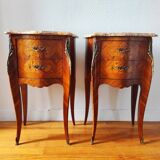 Pair of French Louis XV style bedside tables