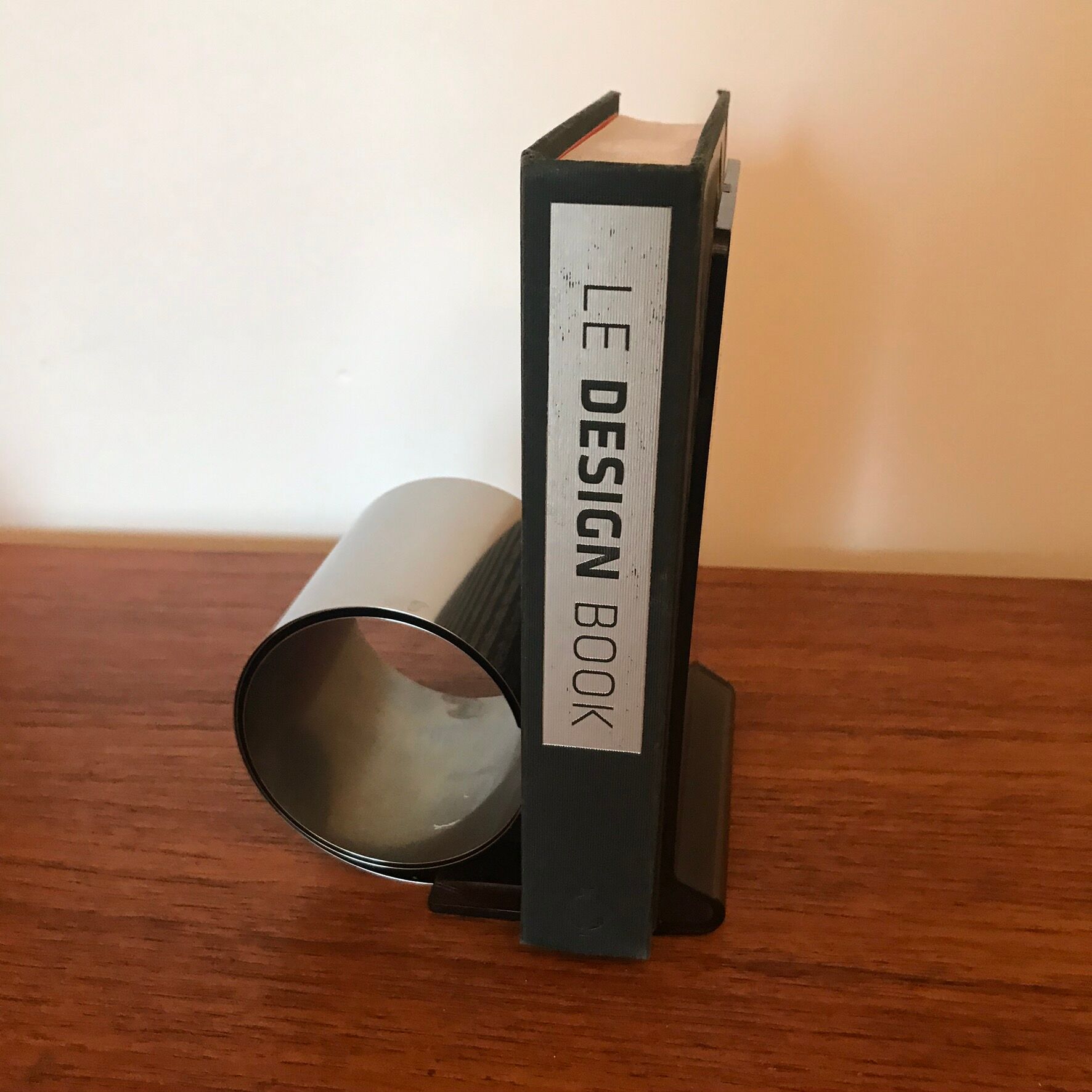 Books end plexiglas and steel 1970