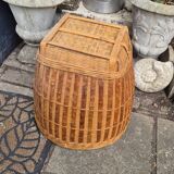 XL wicker and bamboo flowerpot 1960