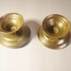 Pair of golden brass candlesticks