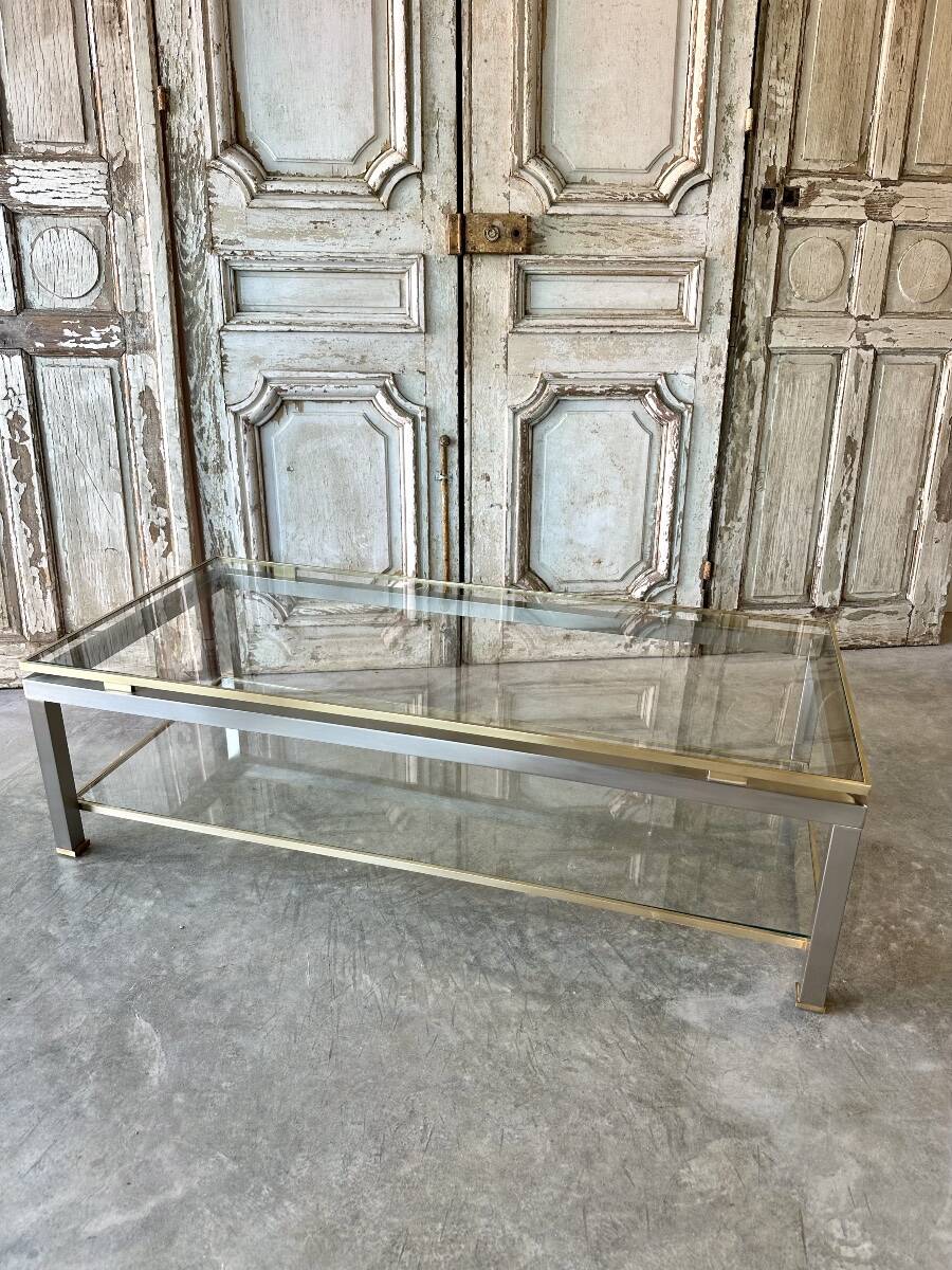 coffee table and pair of side tables by Guy Lefèvre for Maison Jansen