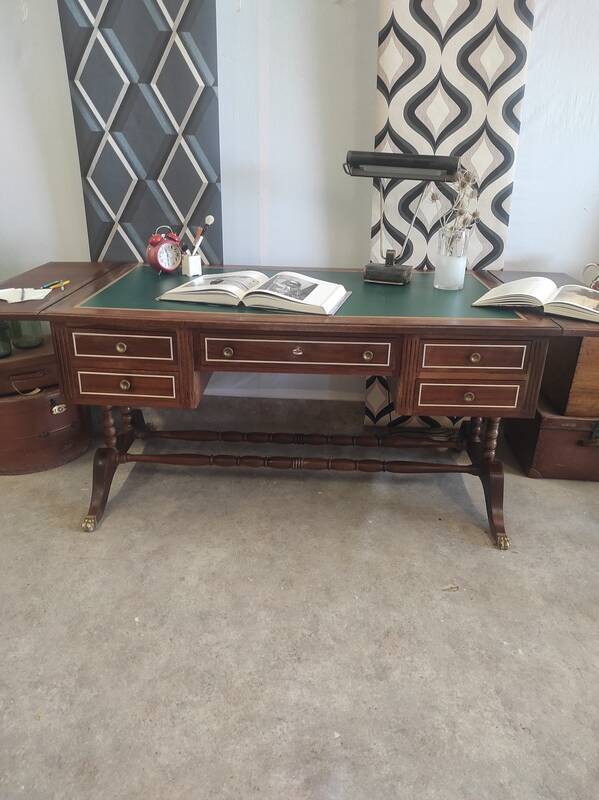 Double-sided mahogany empire desk