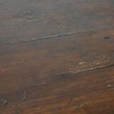 Table ancienne en bois fruitier, 2 tiroirs, France