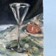 1960s table "The Glass" signed JP