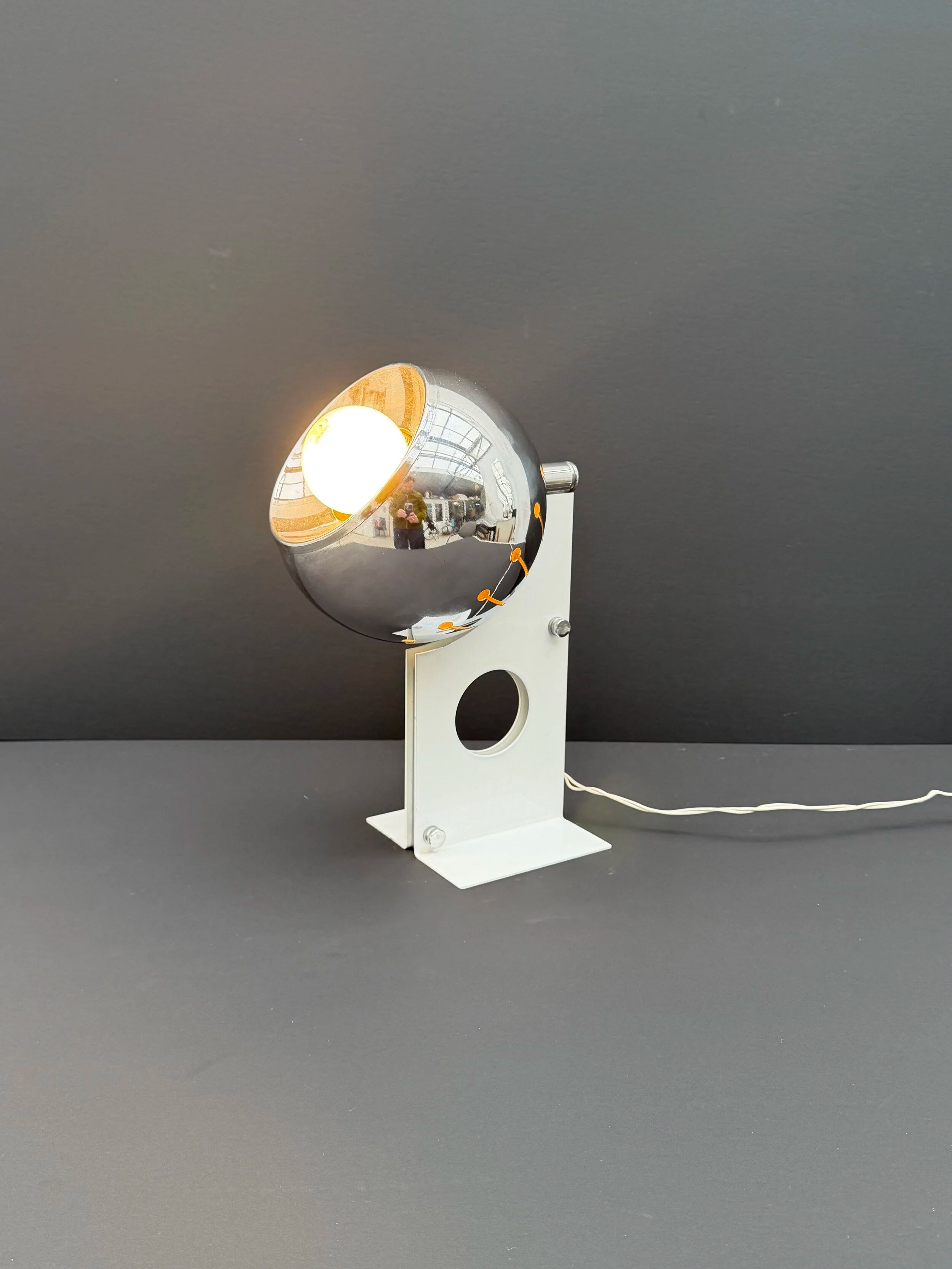 STILNOVO FILAB lamp in metal and chrome, Italy 1970