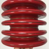 Scandinavian-style space age metal hanging lamp, red