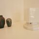 White Art Deco table lamp