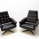 Pair of leather swivel armchairs from UP Zavody, 1970´s
