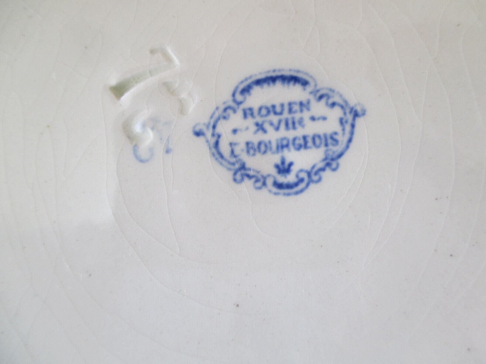 12 bread plate dessert Rouen E. Bourgeois