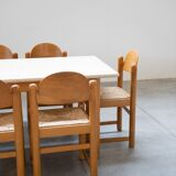 Table vintage Hank Lowenstein Padua et 6 chaises, des années 70