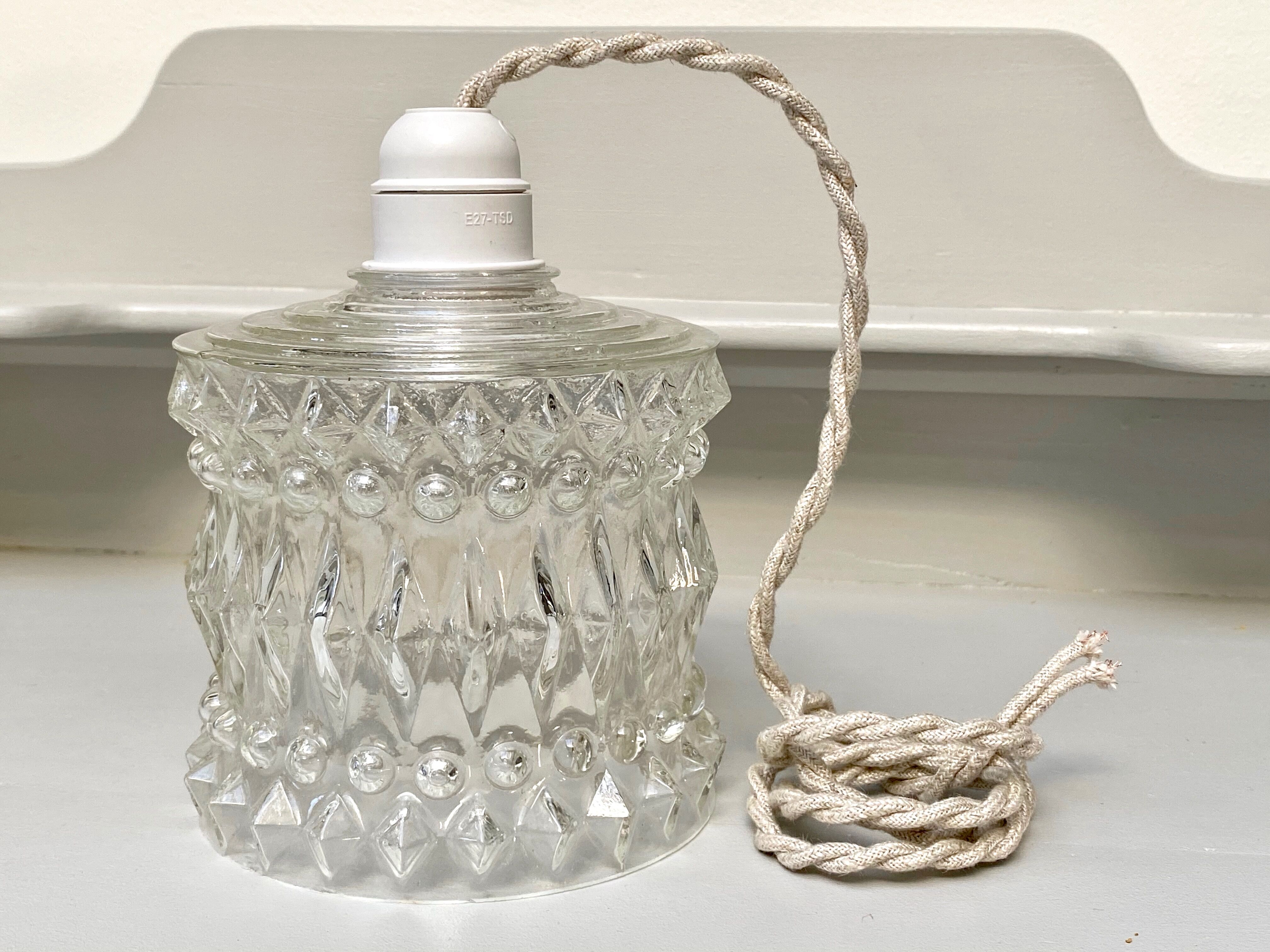 Glass pendant lamp 60s