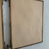 Vintage mirror 1900 triptych barber dressing table brass - 27 x 70 cm