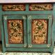 Parisian buffet with hand-painted patterns, 2 doors and 2 drawers.