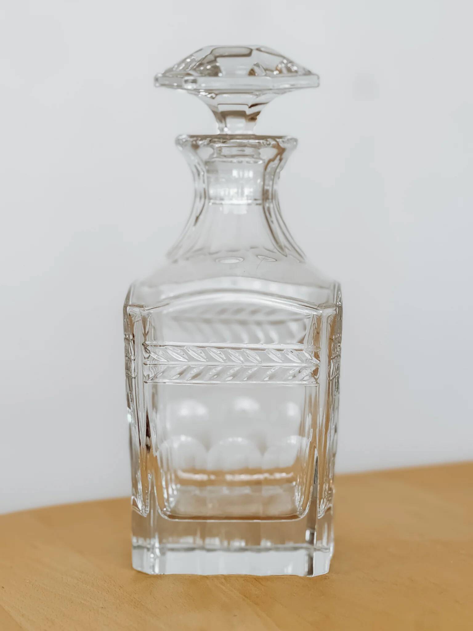 Vintage glass whisky carafe