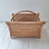 Rattan magazine holder