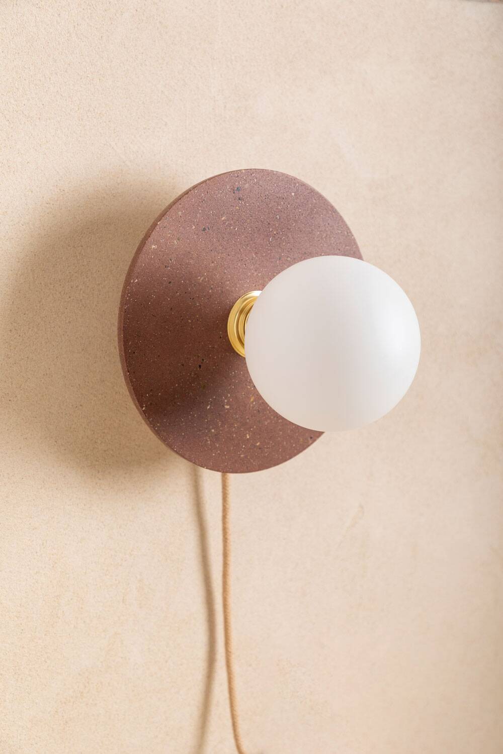 ALBA wall light in Moca concrete