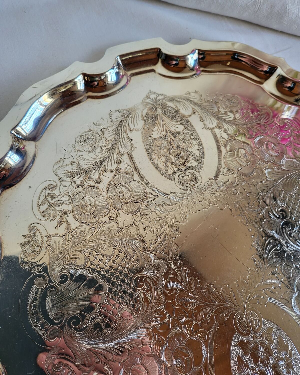 Silver-plated service tray English