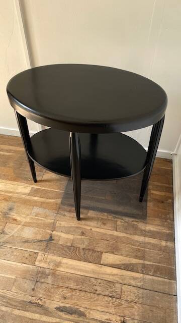 Gueridon console bois noir art déco