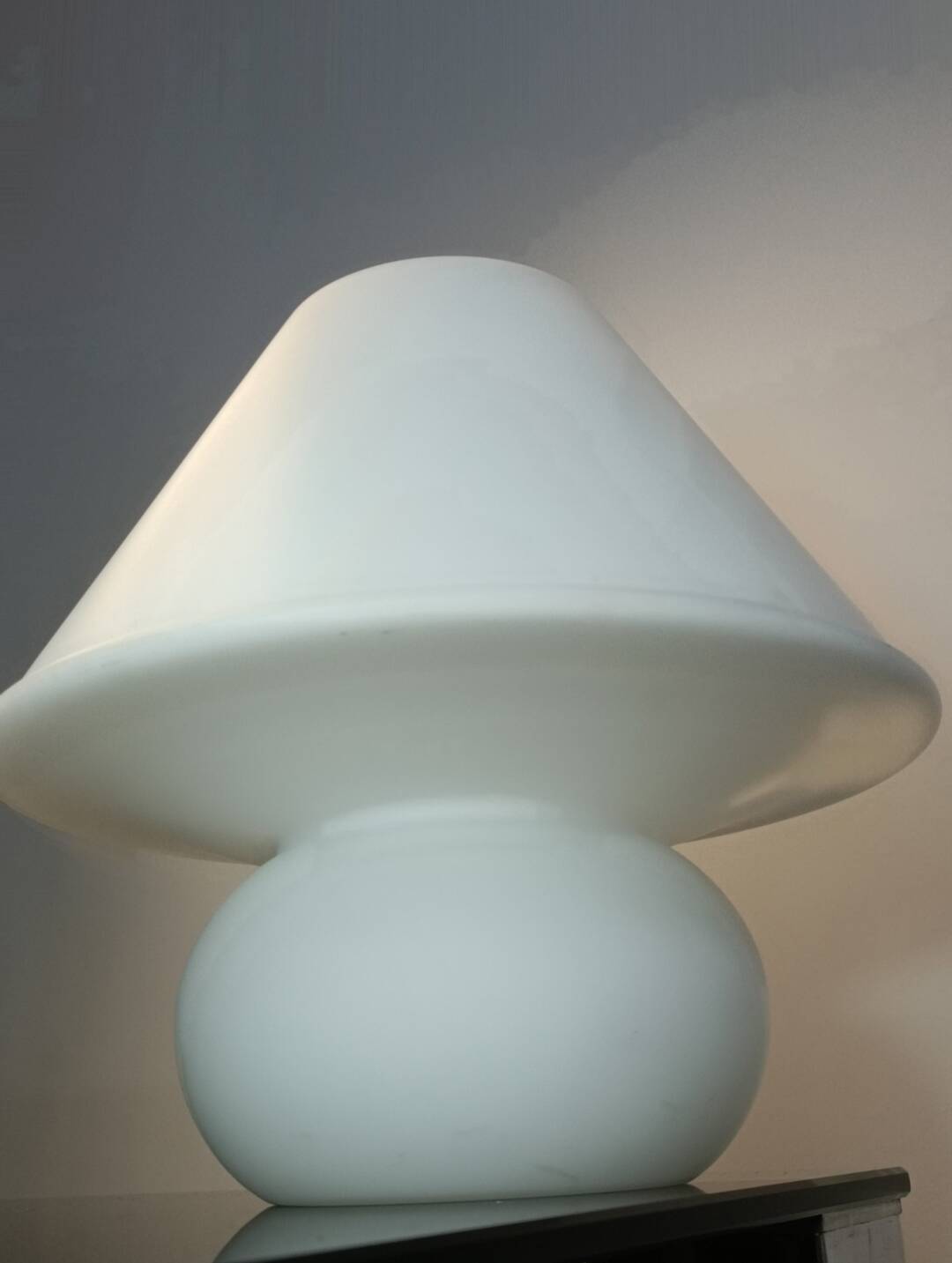 Lampe champignon 6249 par Glashutte Limburg 1970