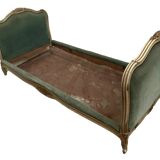 Bench daybed in lacquered and gilded wood 20th century